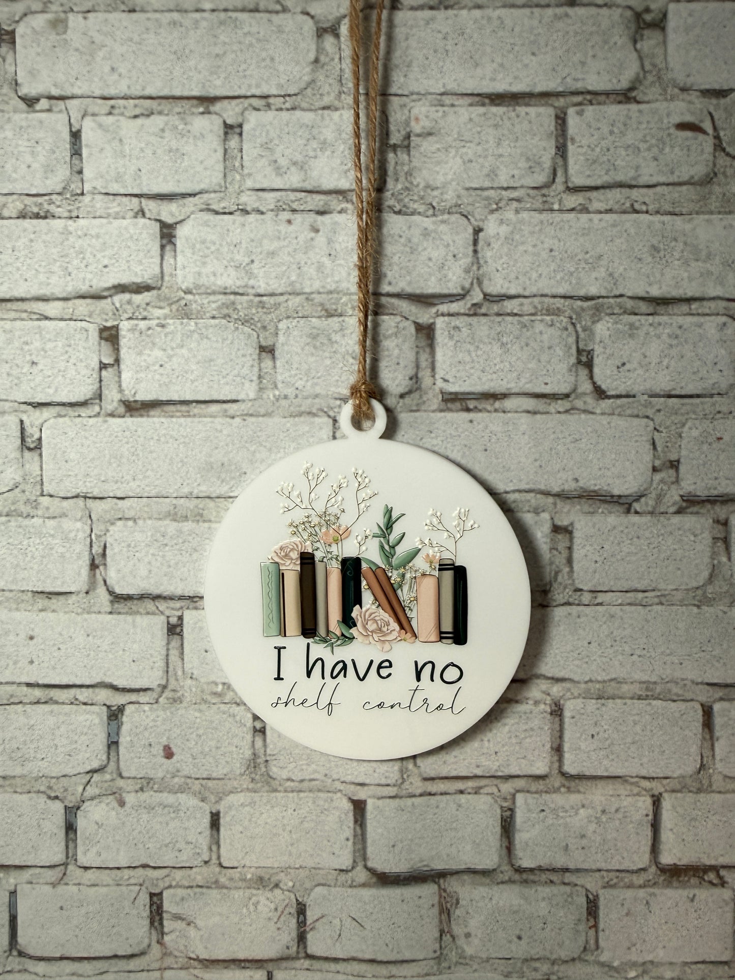 I Have No Shelf Control Ornament | Book Lover Christmas Ornament | Gift for Readers & Bookworms