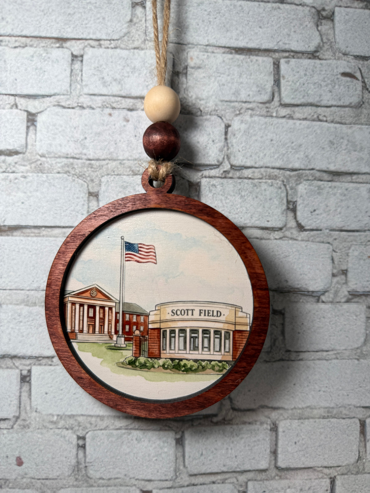 Scott Field Ornament | Scott AFB Christmas Keepsake | Military Family Gift