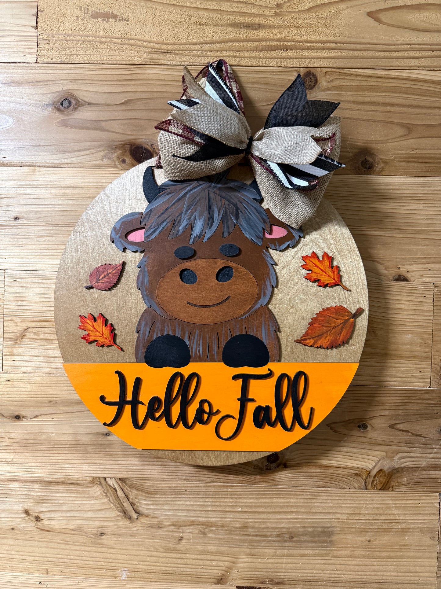 Hello Fall Highland Cow