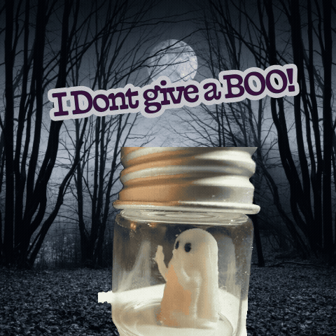I Dont Give a BOO - Ghost in a jar (10 pack)
